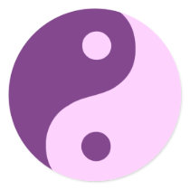 Purple Yin Yang Sticker