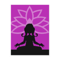 Purple Yoga Silhouette Postcard