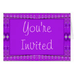purple You're Invited Cards
