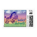 Purple Zebra Baby Shower postage