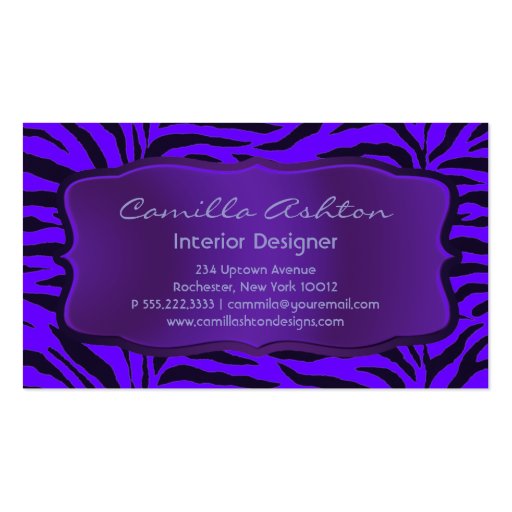 Purple Zebra Business Cards