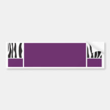 Purple Zebra Invite Bumper Sticker