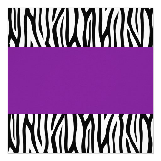 Purple Zebra Modern Sweet 16 Announcements
