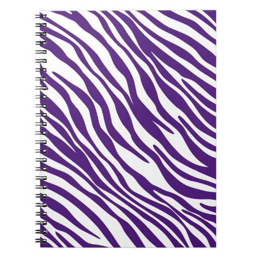 Purple Zebra Stripes Spiral Notebook Zazzle