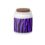 Purple Zebra Wild Animal Stripes Candy Jar