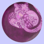 Purple Zentangle leopard plates