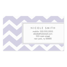 Purple Zig Zag Chevron Pattern Calling Cards Business Card