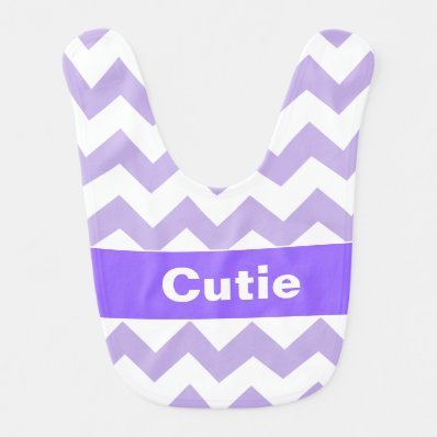 Purple Zigzag Bibs