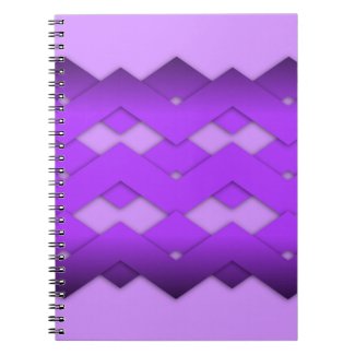 Purple Zigzag Spiral Note Books