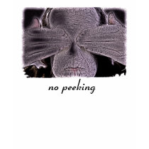 purple zombie 'no peeking' girls tank top t-shirts