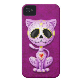 Purple Zombie Sugar Kitten Case-Mate iPhone 4 Case