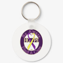 PurpleAndYellowHeartRibbonBeAwareFindCureDark keychains by awareness PurpleAndYellowHeartRibbonBeAwareFindCureDark keychains