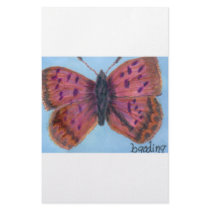 Purplish Copper Butterfly stationery by Flags1 Purplish Copper Butterfly stationery