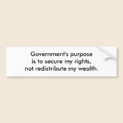 Purpose of Government bumper sticker