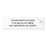 Purpose of Government bumper sticker