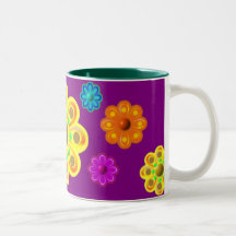 Púrpura de cerámica holandesa del verde de la taza