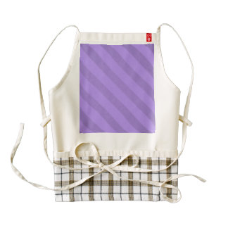 Púrpura de la lavanda de la raya del caramelo del delantal zazzle HEART