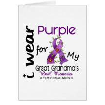 Púrpura del desgaste de Alzheimers I para mi gran  Tarjeta