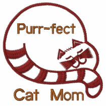 Purr-fect Cat Mom embroidered shirts by Embroidery4U Purr-fect Cat Mom embroidered shirts