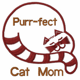 Purr-fect Cat Mom embroideredshirt