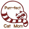 Purr-fect Cat Mom embroidered shirts