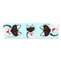 Purr-fect Moira ADOPT Aqua 3-way Bumper Sticker
