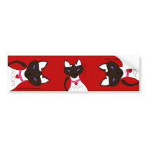 Purr-fect Moira ADOPT Red 3-way Bumper Sticker