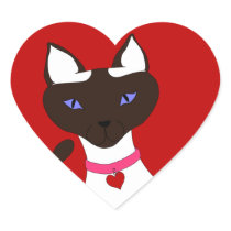 Purr-fect  Moira - heart sticker