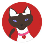 Purr-fect Valentine - Moira - round sticker