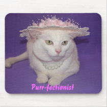 Purr-fectionist mousepads by myrtieshuman Purr-fectionist mousepads