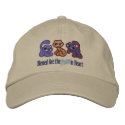 Purr in Heart embroidered hats
