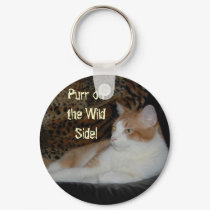 Purr on the Wild Side Keychain