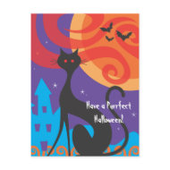 Purrfect Halloween Postcard
