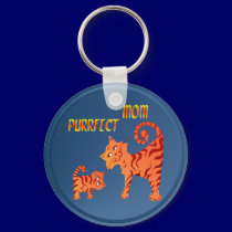 PurrFect Mom Keychain