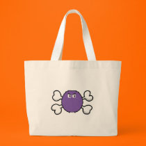 purrple fuzzy monster crossbone bags