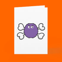 purrple fuzzy monster crossbone cards