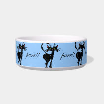 Purrrfect Blue Cat Bowl pet bowls