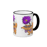 Purrrple Cat Dude Coffee Mugs