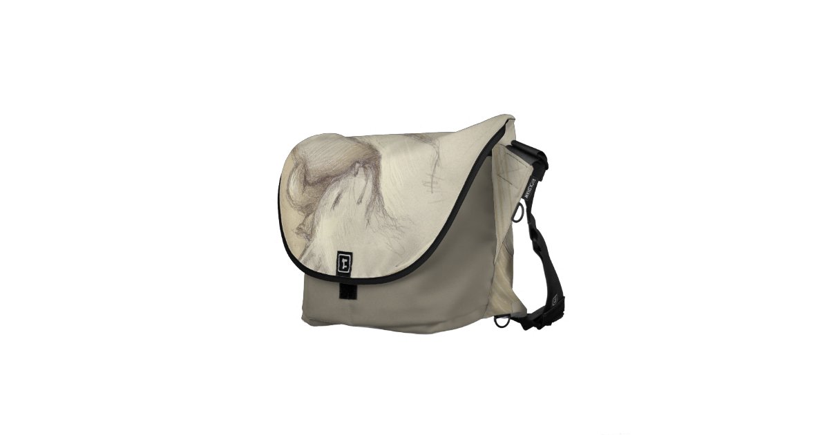 Purse cat sleeping courier bag Zazzle