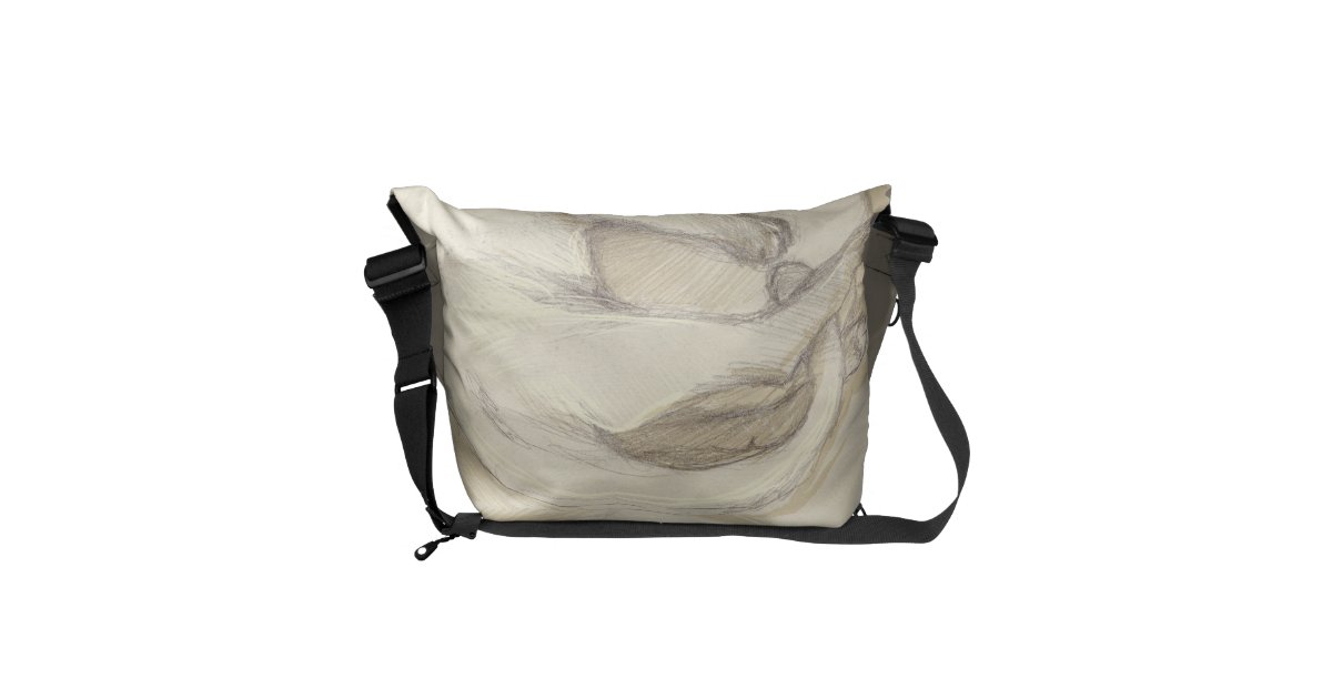 Purse cat sleeping courier bag Zazzle