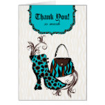 Purse n Boot Sexy Zebra Tiger Leopard Blue cards