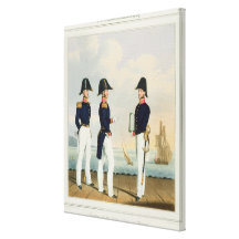 Pursers and Captain's Clerk, plate 7 from 'Costume Gallery Wrap Canvas