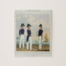 Pursers and Captain's Clerk, plate 7 from 'Costume Jigsaw Puzzles