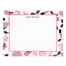 Purses Perfume & Lipstick Flat Notecards Announcements