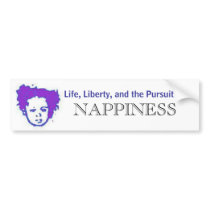 Pursuit of Nappiness Bumper Sticker - Customized bumper stickers