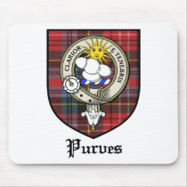 Purves Clan Crest Badge Tartan mousepads by clan_badges Purves Clan Crest Badge Tartan mousepads