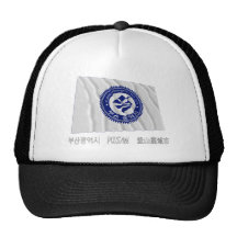 Pusan Waving Flag with Name Hat