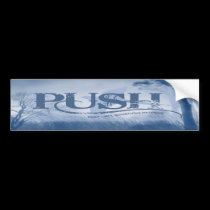 PUSH bumper stickers