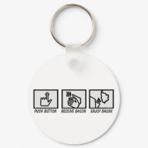 Push Button Bacon keychains