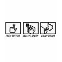 Push Button Bacon t-shirts by MeatShirt Push Button Bacon t-shirts